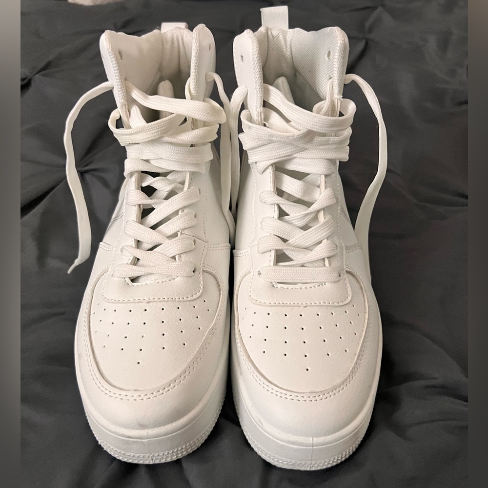 White high top sneakers
